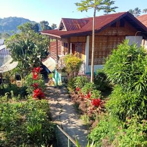 a house with a pathway in front of it at WATUGANA BUNGALOW KELIMUTU in Kelimutu