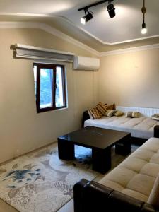 a living room with two couches and a table at Yalova Halic apartment in Yalova