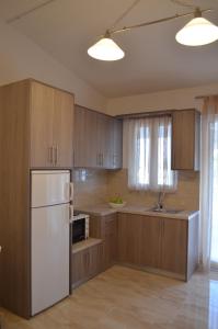 A kitchen or kitchenette at Ammos Apartments