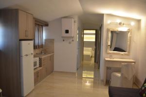 A kitchen or kitchenette at Ammos Apartments