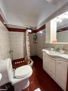 łazienka z toaletą i umywalką w obiekcie Filoxenia Residence 
