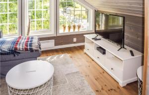 a living room with a tv and a couch at Lovely Home In Passebekk With Wifi in Omholt