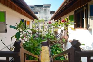 een balkon van een gebouw met planten erop bij Sarang Paloh Heritage Stay in Ipoh