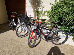 two bikes are parked next to each other at Appartement Spacieux avec Parking proche MER in Saint-Nazaire