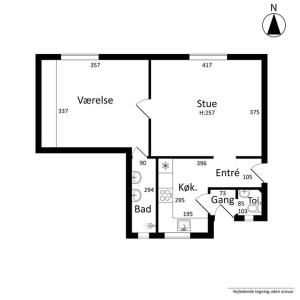 una imagen de un plano del suelo de una casa en Apartment Wilma en Aalborg