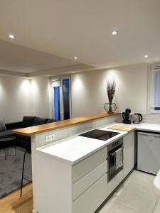 Kuchyňa alebo kuchynka v ubytovaní Super appartement refait à neuf beaucoup de charme