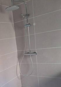 a shower with a shower head in a bathroom at Nautilus Agradable villa a 5 minutos a pie de la playa in Roses