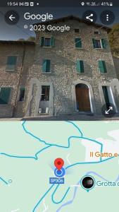 a screenshot of a google maps app with a building at B&B BORGORI' in Rivola