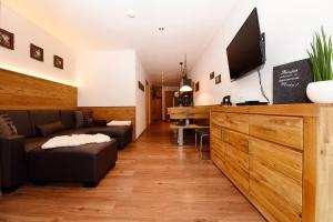 TV a/nebo společenská místnost v ubytování Apartment Marent Garten Chalet
