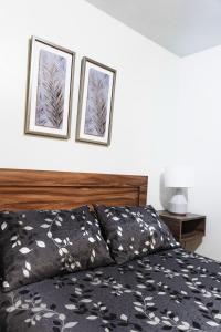 Ένα ή περισσότερα κρεβάτια σε δωμάτιο στο Montreal Hostal