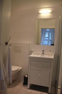 ウィーンにあるPremarentalのバスルーム(洗面台、トイレ、鏡付)