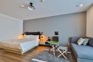 Istumisnurk majutusasutuses Moxy Shanghai Hongqiao NECC