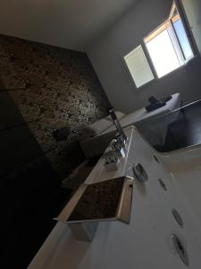 Kuchyň nebo kuchyňský kout v ubytování Bari Sea Paradise View