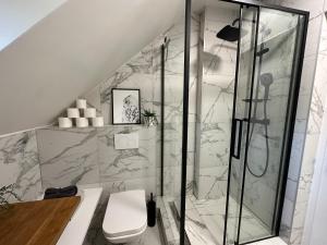 Koupelna v ubytování Molinaro Apartmány Jeseníky