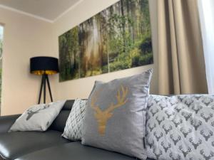 Postel nebo postele na pokoji v ubytování Haus-Holiday-Ferienhaus-in-Bad-Sachsa