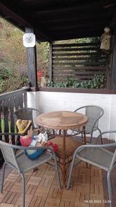 En balkong eller terrasse på Tom`s Hütte