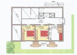 Plán poschodí v ubytovaní Appartement Perfeller