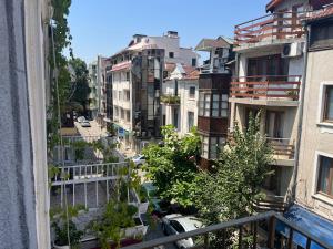 a view from the balcony of a building at Vel House in Plovdiv