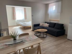 Ruang duduk di Apartmány Šumavánek