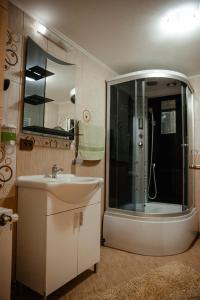 Koupelna v ubytování Casa Mihaela + 52 fotografií