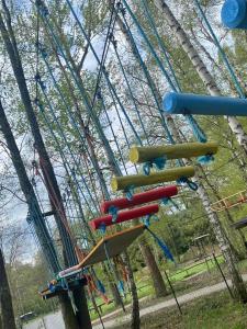 un paseo en montaña rusa en un parque en Centrum Trzy Jeziora Wieleń, en Wielen Zaobrzanski