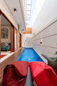 Χώρος καθιστικού στο Chic Style 2BR Home with Pool in Ungasan