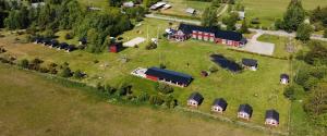 an aerial view of a farm with a barn at Ratturi talu in Reigi