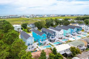 an aerial view of a row of houses at Surf M' Oceans in Myrtle Beach