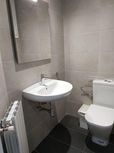 a bathroom with a sink and a toilet at Sant Jordi Pisos - Dos de Maig in Barcelona