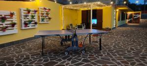 a ping pong table in the middle of a room at PEP'S HOME in Lanciano