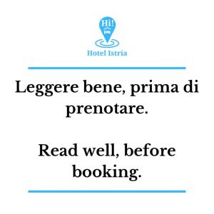 zrzut ekranu wiadomości tekstowej z żarówką w obiekcie Hotel Istria w Trieście