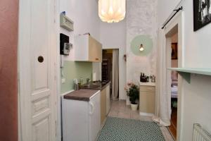 維也納的住宿－Romantic Urban Living，一个带水槽和柜台的厨房
