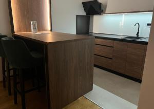 Kuchyň nebo kuchyňský kout v ubytování Apartman Lux harmonija