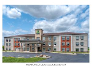 a rendering of a building with a parking lot at Holiday Inn Express - Rensselaer, an IHG Hotel in Rensselaer