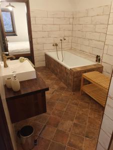 Koupelna v ubytování Apartmán Hessy