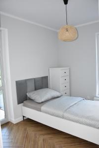 Katil atau katil-katil dalam bilik di Apartament pod zegarem