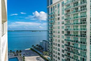 a view of the ocean from a building at Modern Sky Residence with Ocean and City Views in Miami
