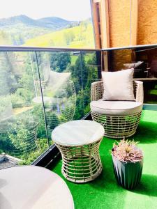 Apartament Widoknastok的休息区