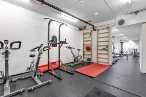 Fitness centrum a/nebo fitness zařízení v ubytování Demims Apartments Lorenskog centre -- Ahus & SNØ & Parking