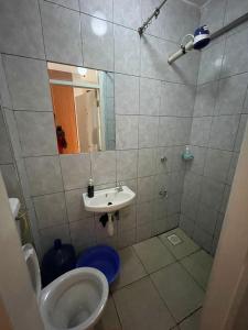 uma casa de banho com um lavatório e um WC em Urban homes em Kiambu