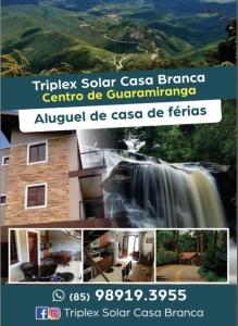 a collage of pictures of a waterfall at TRIPLEX SOLAR CASA BRANCA in Guaramiranga