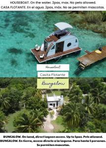 a advertisement for a luxury boat in the water at Bleibe- Quédate! in Bacalar