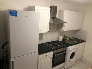 Kuchyň nebo kuchyňský kout v ubytování East london 2 bedroom apartment