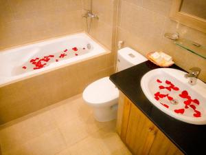 Koupelna v ubytování Sao Vang Hotel