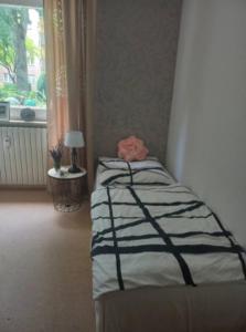 美茵河畔法蘭克福的住宿－Privates Zimmer，一间卧室设有一张床和一个窗口