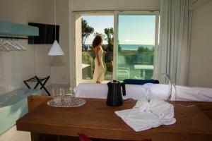 Balkón nebo terasa v ubytování Aquamaris Design Suite & Spa