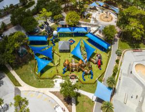 an overhead view of a park with a playground at Paradise Palm in Jacksonville Beach