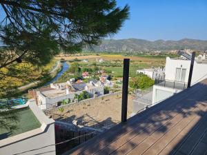 a view of a town from the roof of a house at Luxury new summer house in Dalaman