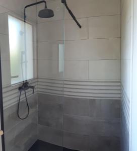 a shower with a glass door in a bathroom at Gîte en Sologne in Neung-sur-Beuvron +27 photos