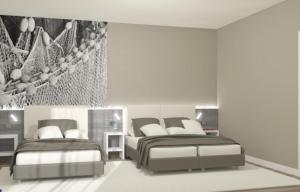 Posteľ alebo postele v izbe v ubytovaní Hotel Lux